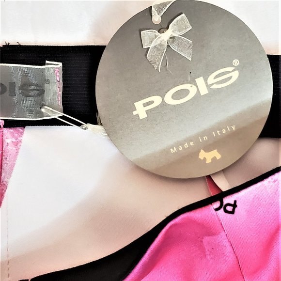 NWT Pois Italy Mini Skirt Abstract Pink Floral Scuba Size 6 or 42IT - Picture 5 of 9